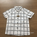 New fashion clean print short sleeve kids' shirt